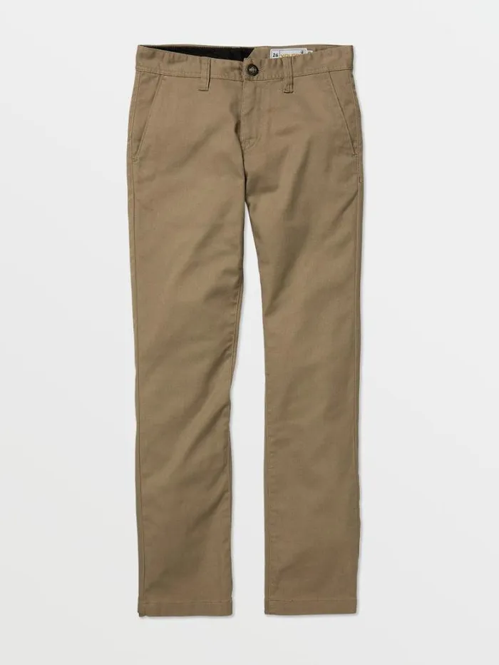 Kids Pants Volcom Big Boys Frickin Modern Stretch Chino Pants 8211 Khaki