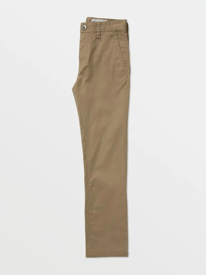 Kids Pants Volcom Big Boys Frickin Modern Stretch Chino Pants 8211 Khaki