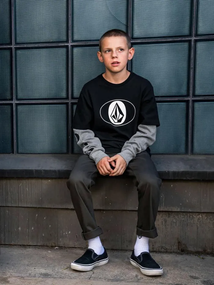 Kids Pants Volcom Big Boys Frickin Modern Stretch Pants 8211 Charcoal Heather