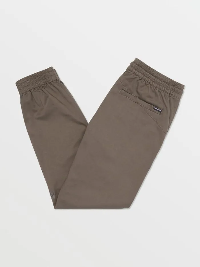 Kids Pants Volcom Big Boys Frickin Slim Joggers 8211 Mushroom