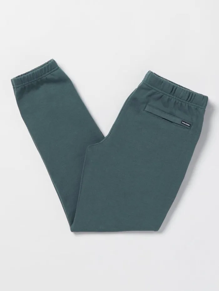 Kids Pants Volcom Big Boys Iconic Stone Elastic Waist Fleece Pants 8211 Dark Slate