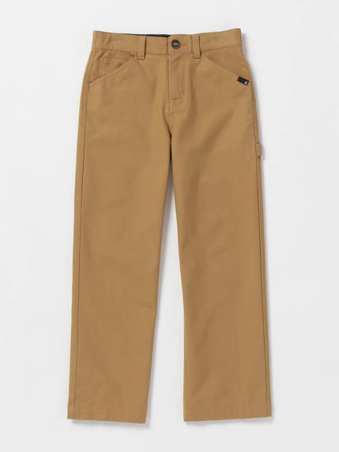Kids Pants Volcom Big Boys Krafter Pants 8211 Tobacco