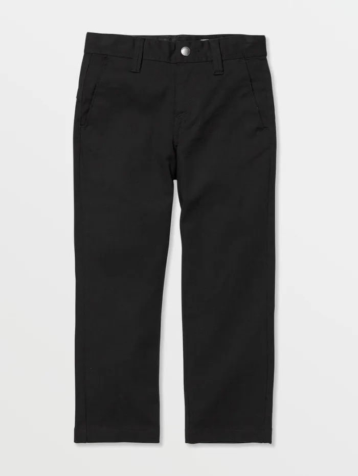 Kids Pants Volcom Little Boys Frickin Modern Stretch Chino Pants 8211 Black