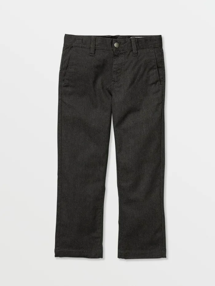 Kids Pants Volcom Little Boys Frickin Modern Stretch Chino Pants 8211 Charcoal Heather