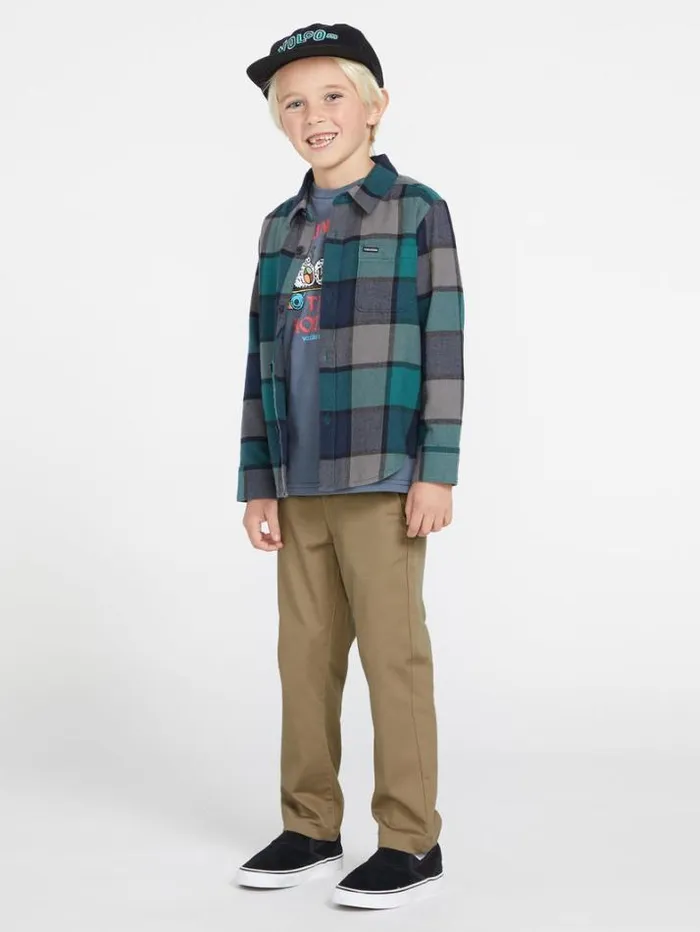 Kids Pants Volcom Little Boys Frickin Modern Stretch Chino Pants 8211 Khaki