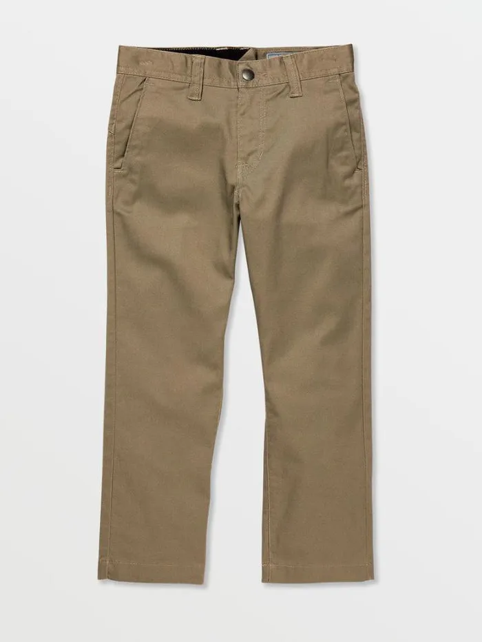 Kids Pants Volcom Little Boys Frickin Modern Stretch Chino Pants 8211 Khaki