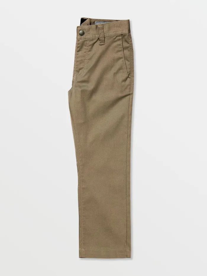 Kids Pants Volcom Little Boys Frickin Modern Stretch Chino Pants 8211 Khaki