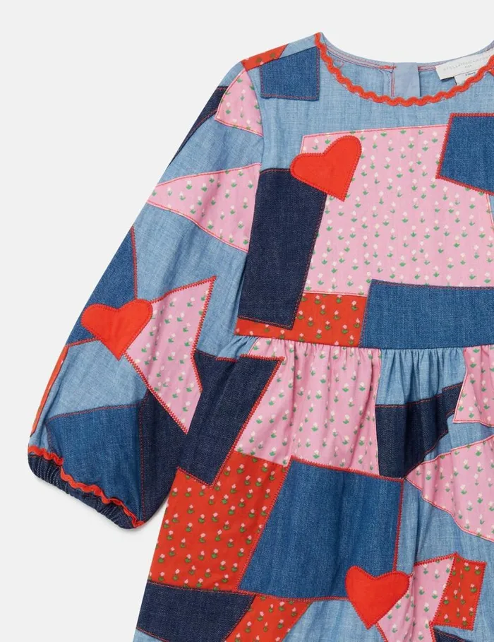 Kids Patchwork Denim Dress Multicolour Stella McCartney Dresses and Jumpsuits