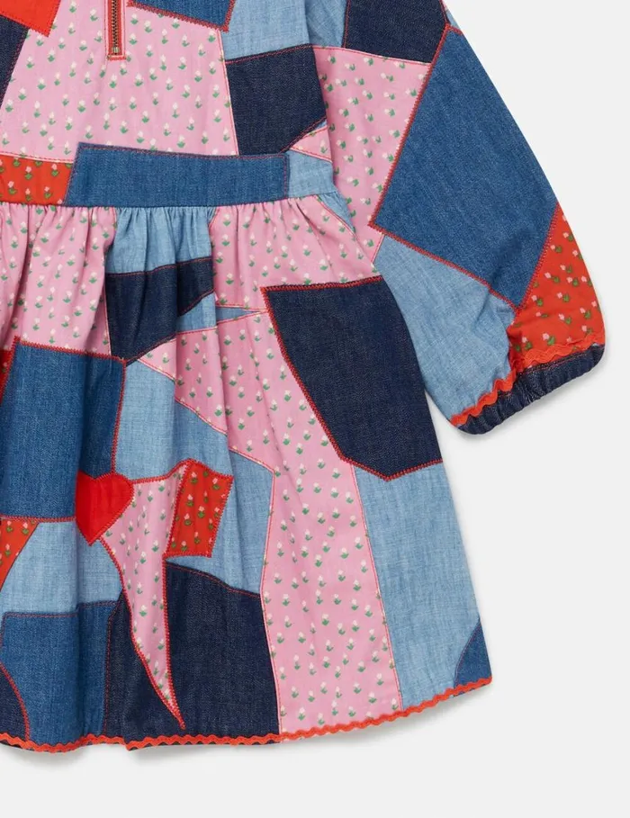 Kids Patchwork Denim Dress Multicolour Stella McCartney Dresses and Jumpsuits