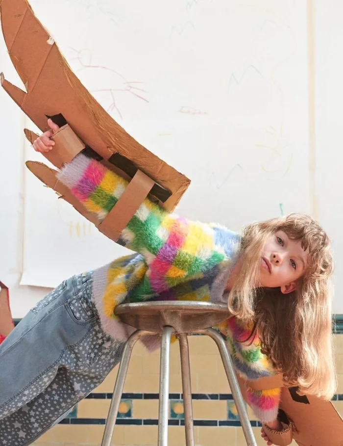 Kids Rainbow Check Knitted Cardigan Multicolour Stella McCartney Sweaters and Cardigans Kids Rainbow Check Knitted Cardigan Multicolour Stella McCartney Sweaters and Cardigans
