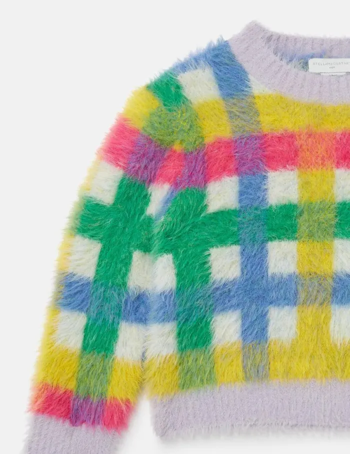 Kids Rainbow Check Knitted Cardigan Multicolour Stella McCartney Sweaters and Cardigans Kids Rainbow Check Knitted Cardigan Multicolour Stella McCartney Sweaters and Cardigans