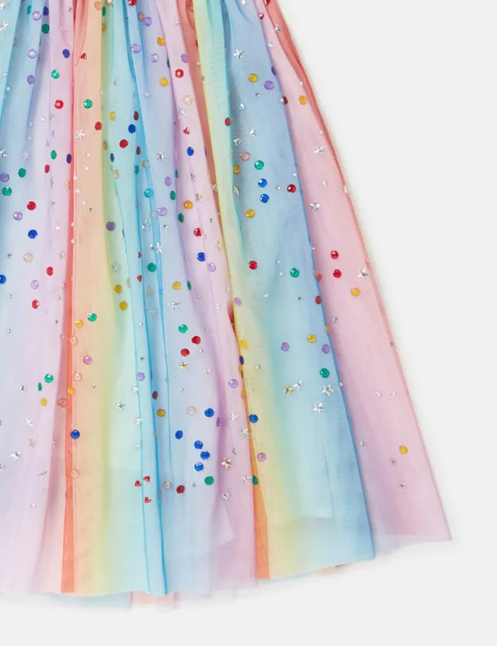 Kids Rainbow Pleated Tulle Dress Multicolour Stella McCartney Dresses and Jumpsuits