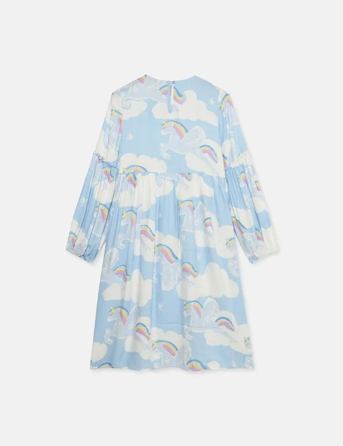 Kids Rainbow Unicorn Cloud Print Skater Dress Red Multicolour Stella McCartney Dresses and Jumpsuits Kids Rainbow Unicorn Cloud Print Skater Dress Red Multicolour Stella McCartney Dresses and Jumpsuits