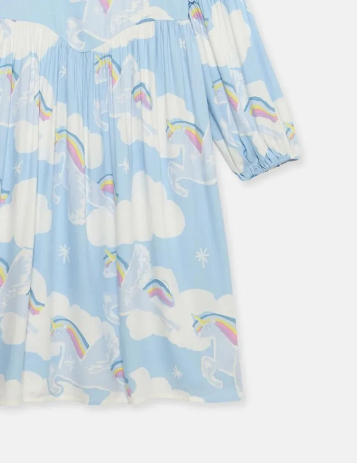 Kids Rainbow Unicorn Cloud Print Skater Dress Red Multicolour Stella McCartney Dresses and Jumpsuits Kids Rainbow Unicorn Cloud Print Skater Dress Red Multicolour Stella McCartney Dresses and Jumpsuits