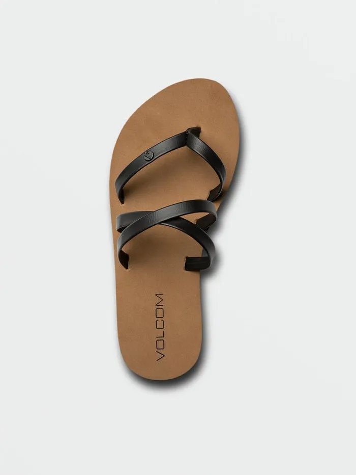 Kids Sandals Volcom Girls Easy Breezy Big Youth Sandals 8211 Black