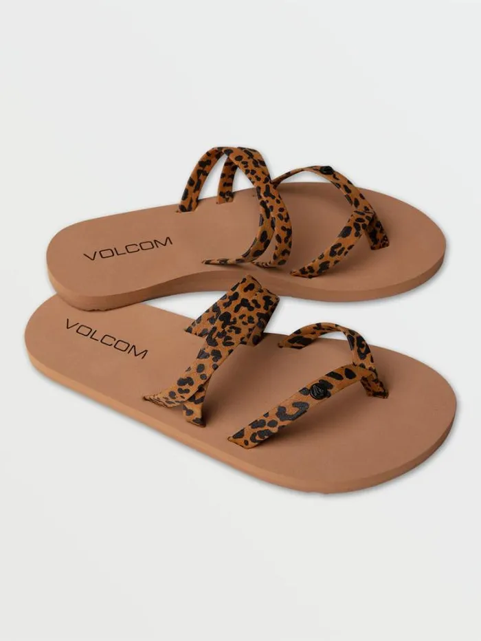Kids Sandals Volcom Girls Easy Breezy Sandal 8211 Cheetah