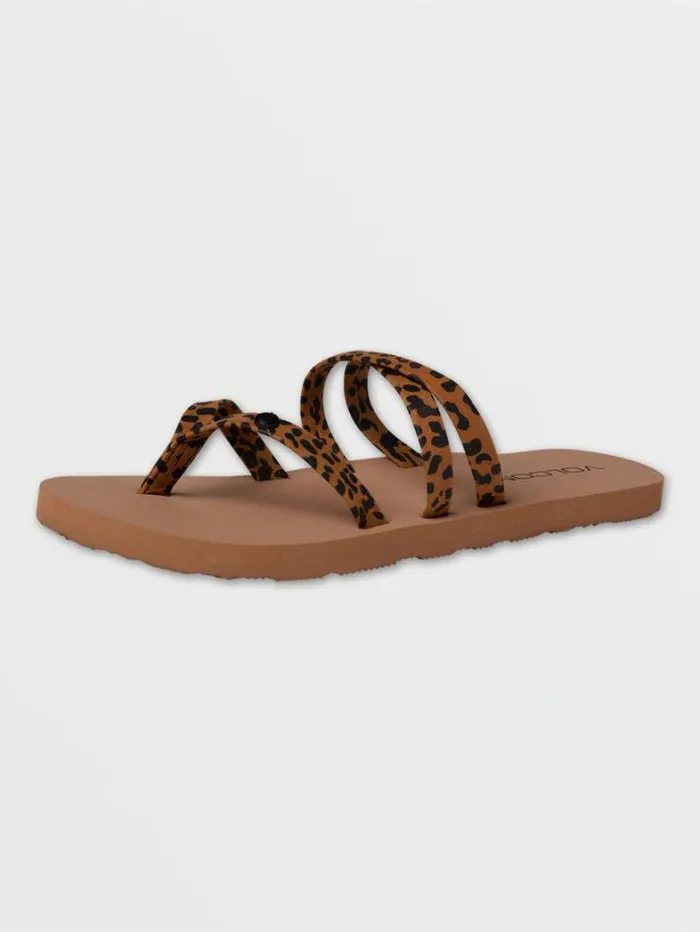Kids Sandals Volcom Girls Easy Breezy Sandal 8211 Cheetah