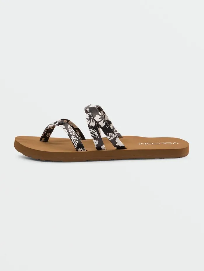 Kids Sandals Volcom Girls Easy Breezy Sandals 8211 Black White