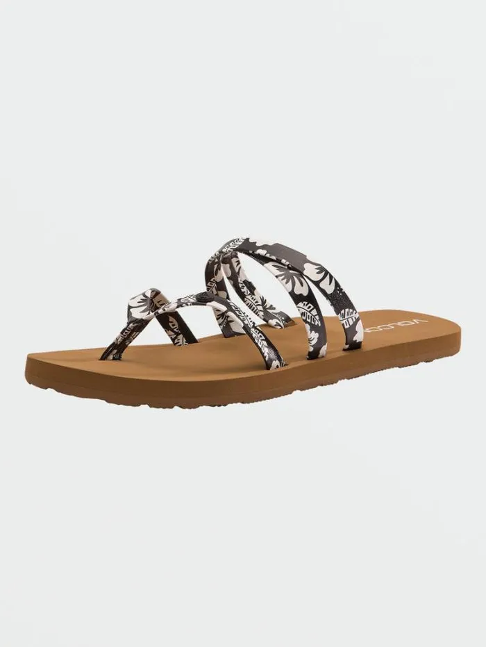 Kids Sandals Volcom Girls Easy Breezy Sandals 8211 Black White