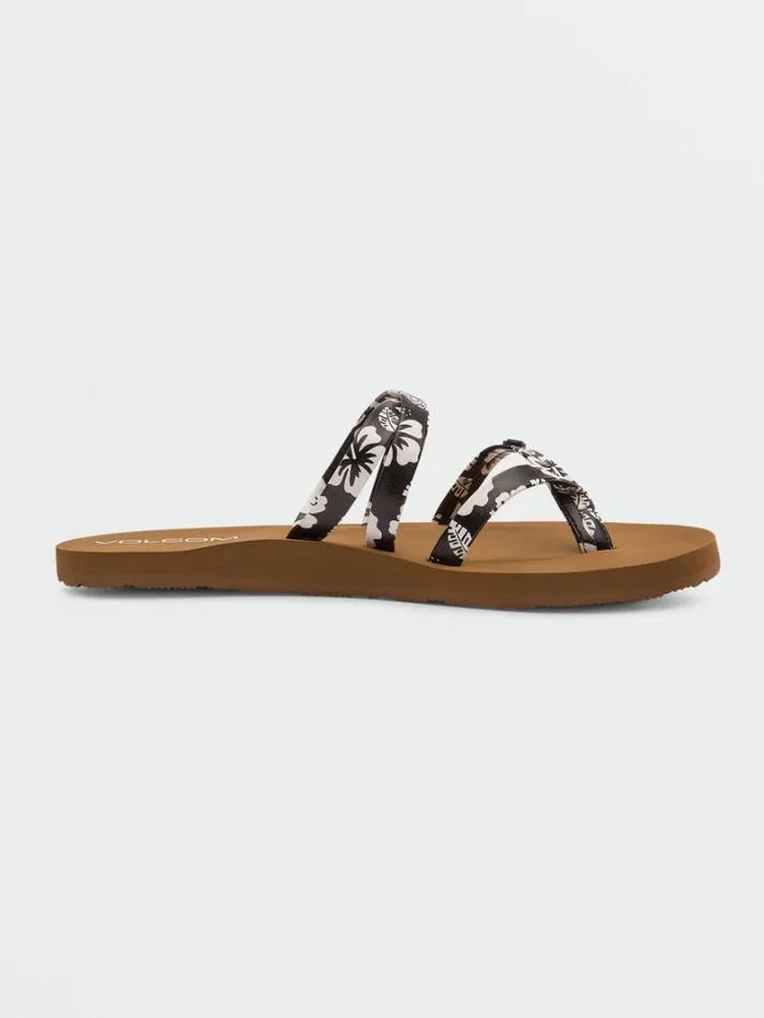 Kids Sandals Volcom Girls Easy Breezy Sandals 8211 Black White