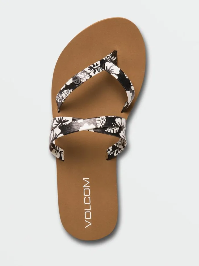 Kids Sandals Volcom Girls Easy Breezy Sandals 8211 Black White