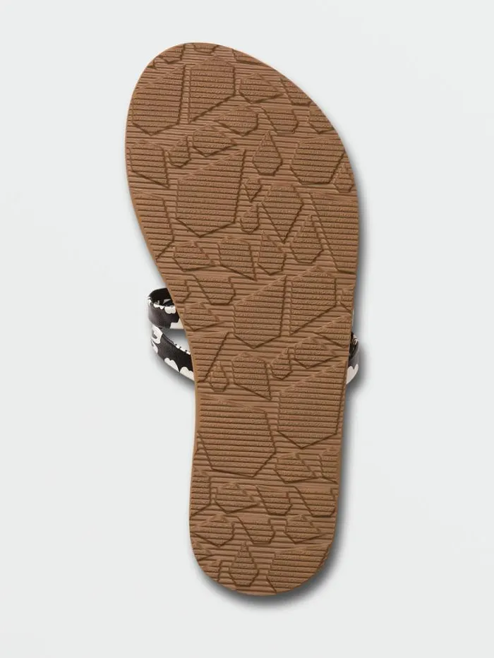 Kids Sandals Volcom Girls Easy Breezy Sandals 8211 Black White