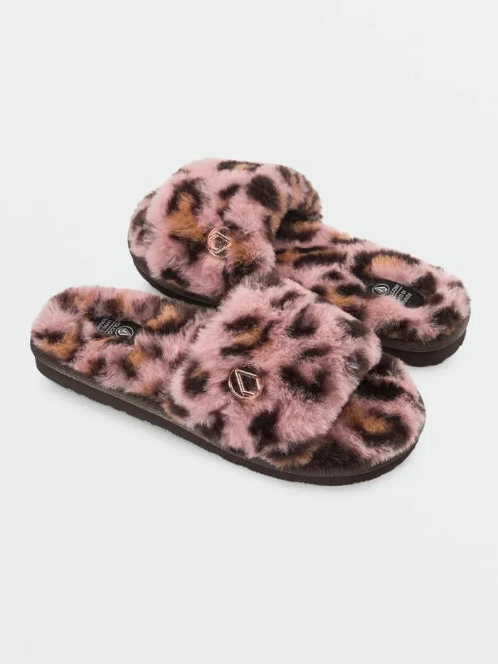 Kids Sandals Volcom Girls Lived In Lounge Slippers 8211 Raisin