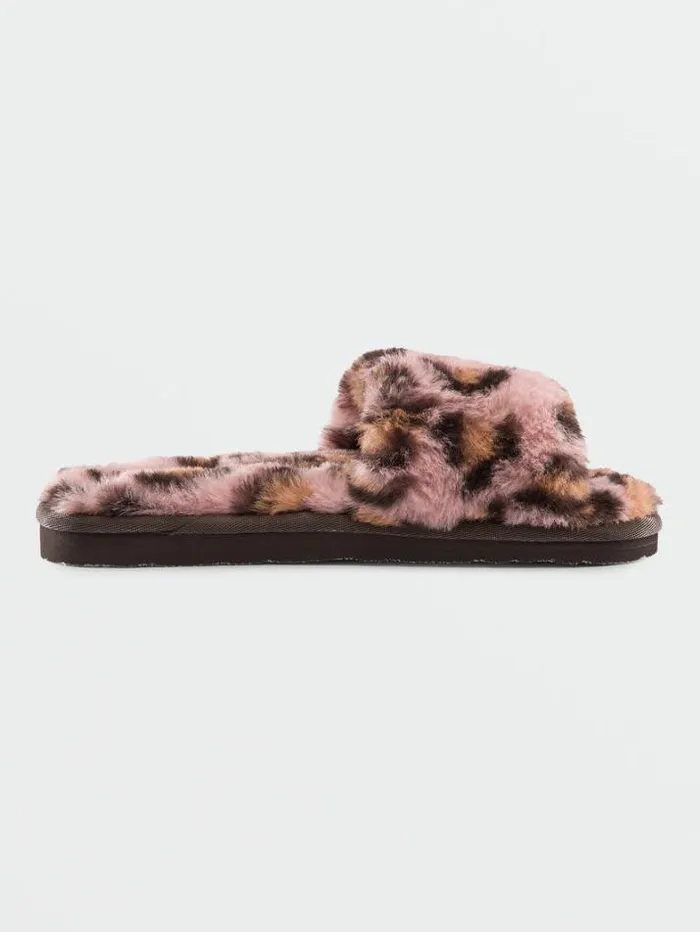 Kids Sandals Volcom Girls Lived In Lounge Slippers 8211 Raisin