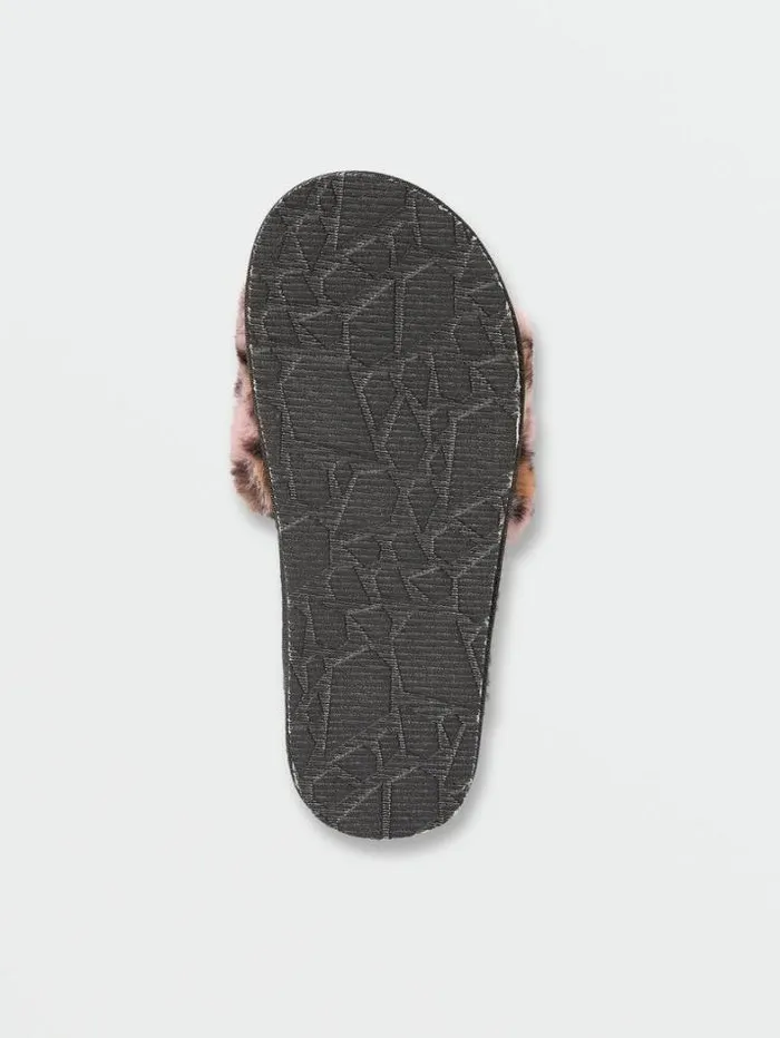 Kids Sandals Volcom Girls Lived In Lounge Slippers 8211 Raisin