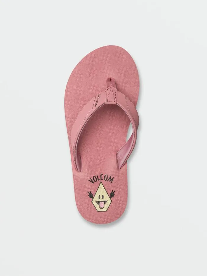 Kids Sandals Volcom Girls Vicky Big Youth Sandals 8211 Desert Pink