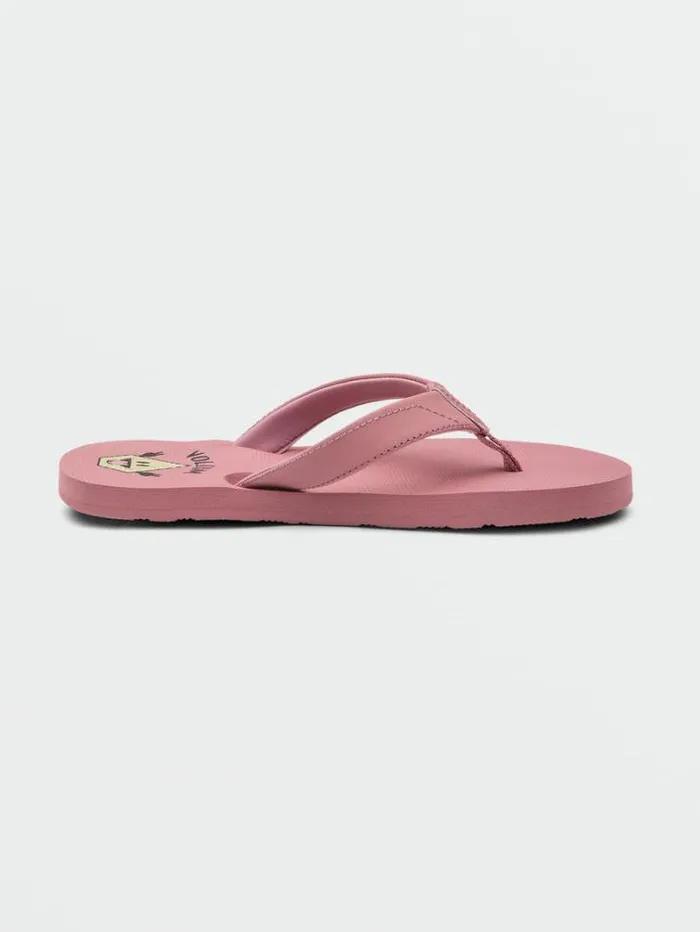 Kids Sandals Volcom Girls Vicky Big Youth Sandals 8211 Desert Pink