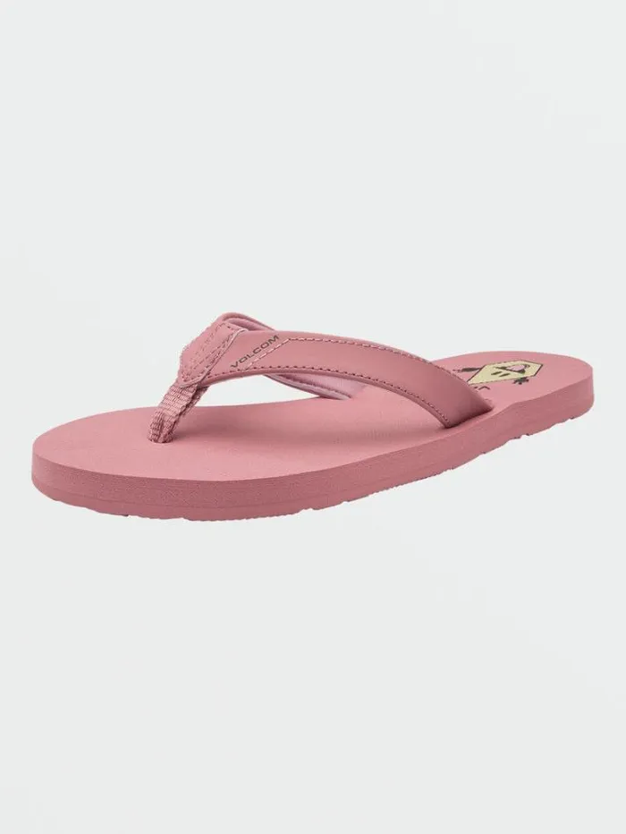 Kids Sandals Volcom Girls Vicky Big Youth Sandals 8211 Desert Pink