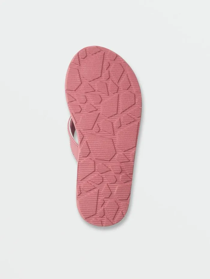 Kids Sandals Volcom Girls Vicky Big Youth Sandals 8211 Desert Pink
