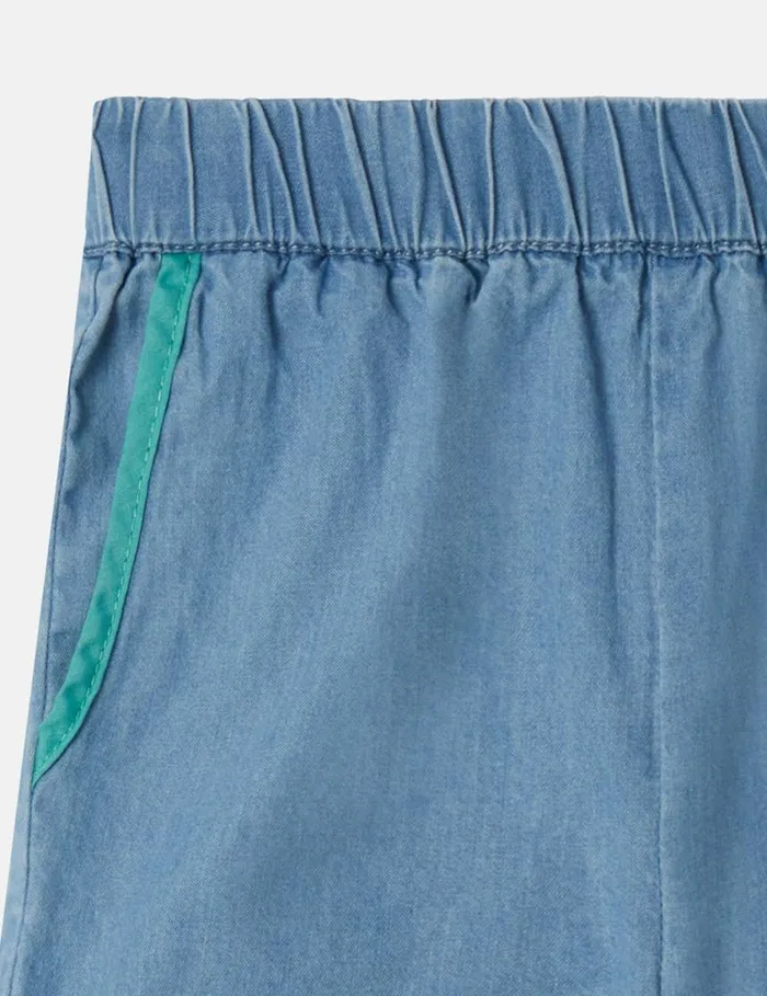 Kids Scalloped Edge Chambray Shorts Blue Stella McCartney Baby Girls Kids Scalloped Edge Chambray Shorts Blue Stella McCartney Baby Girls