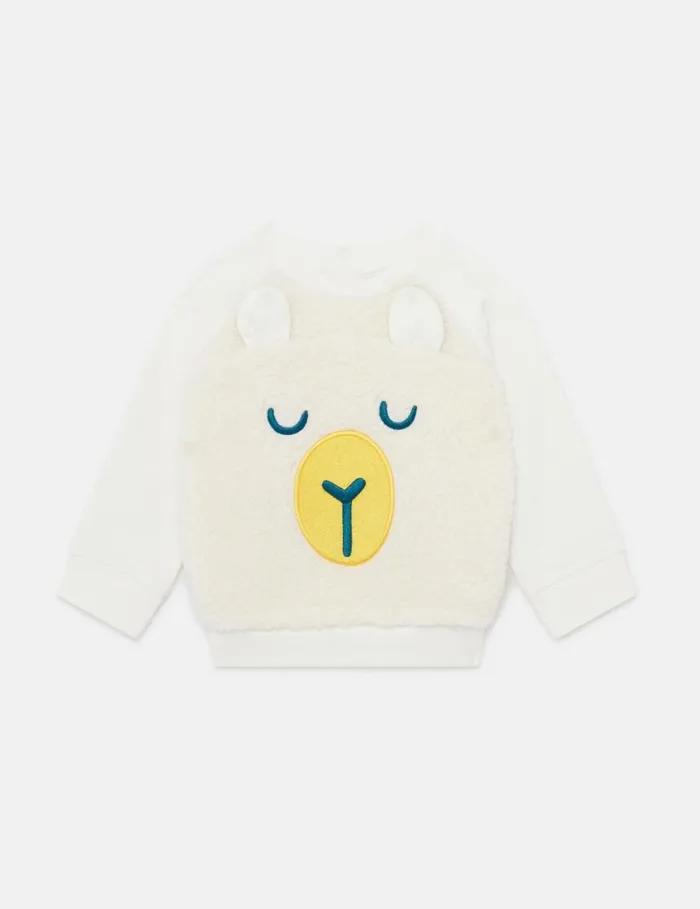 Kids Sheep Appliqu Roundneck Sweatshirt White Stella McCartney Baby Girls