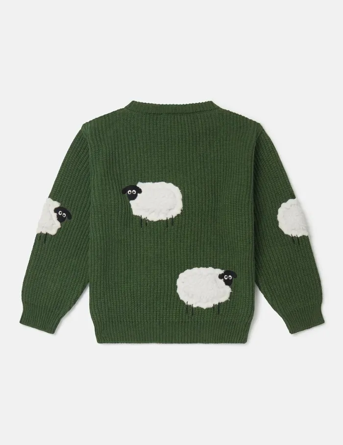 Kids Sheep Appliqu Sweater Green Stella McCartney TShirts And Sweatshirt Kids Sheep Appliqu Sweater Green Stella McCartney TShirts And Sweatshirt