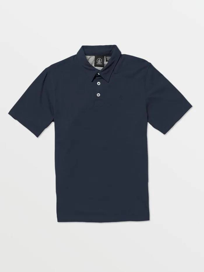 Kids Shirts and Flannels Volcom Big Boys Wowzer Polo Short Sleeve Shirt 8211 Navy