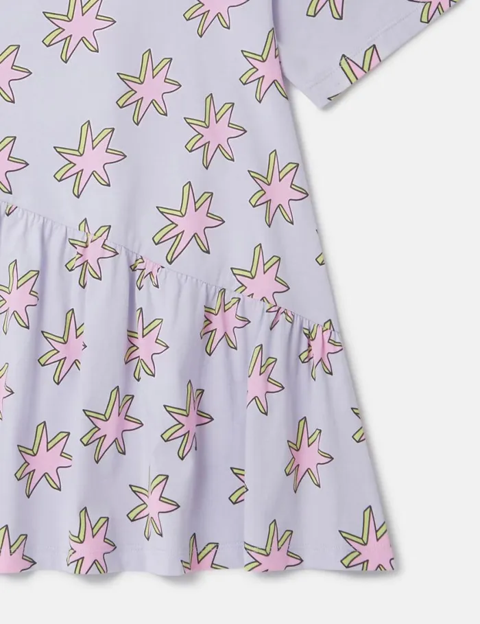 Kids Shooting Stars Asymmetric Dress Multicolor Lilac Stella McCartney Dresses and Jumpsuits Kids Shooting Stars Asymmetric Dress Multicolor Lilac Stella McCartney Dresses and Jumpsuits