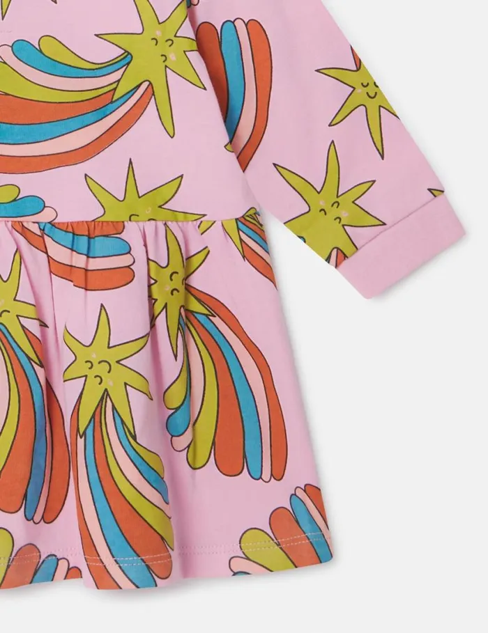 Kids Shooting Stars Dress Multicolor Pink Stella McCartney Baby Girls Kids Shooting Stars Dress Multicolor Pink Stella McCartney Baby Girls