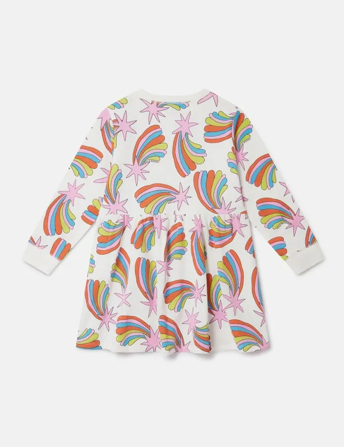 Kids Shooting Stars LongSleeved Dress Ivory Multi Stella McCartney Dresses and Jumpsuits