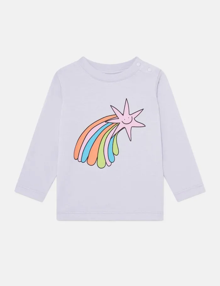 Kids Shooting Stars LongSleeved TShirt Lilac Stella McCartney Baby Girls