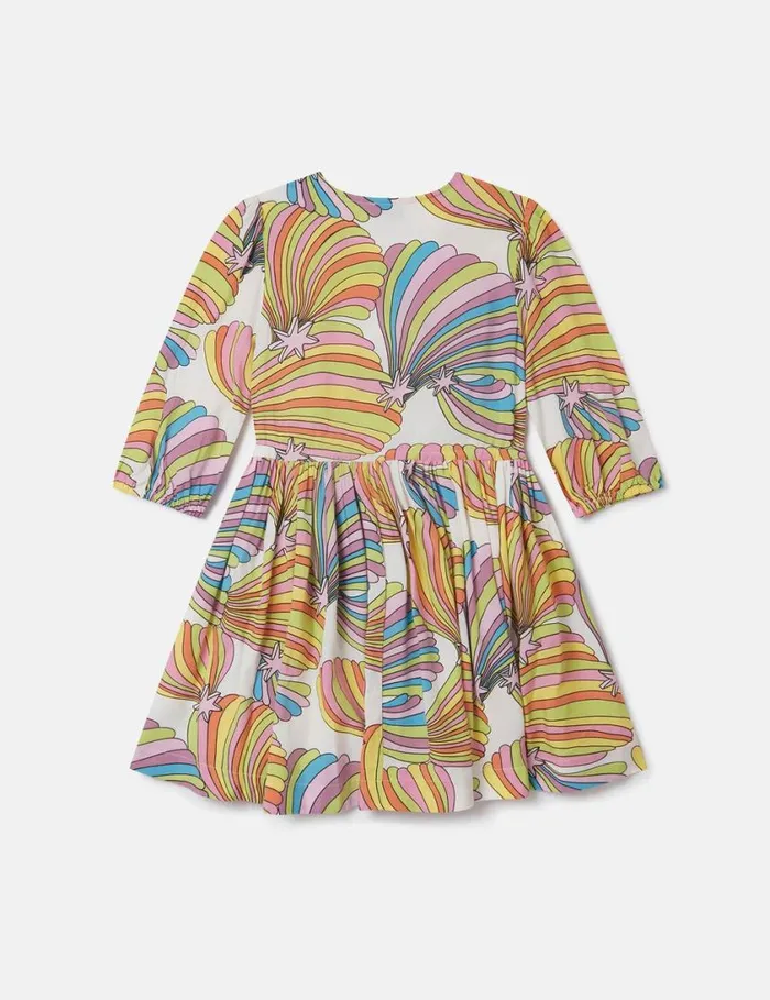 Kids Shooting Stars Pleated Dress Ivory Multi Stella McCartney Dresses and Jumpsuits Kids Shooting Stars Pleated Dress Ivory Multi Stella McCartney Dresses and Jumpsuits