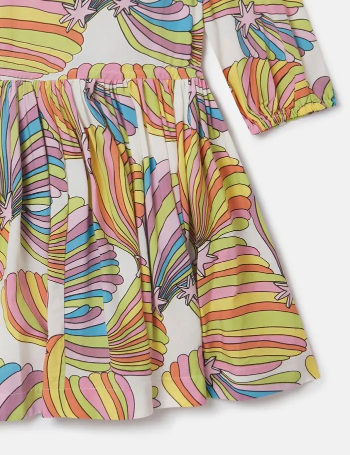 Kids Shooting Stars Pleated Dress Ivory Multi Stella McCartney Dresses and Jumpsuits Kids Shooting Stars Pleated Dress Ivory Multi Stella McCartney Dresses and Jumpsuits