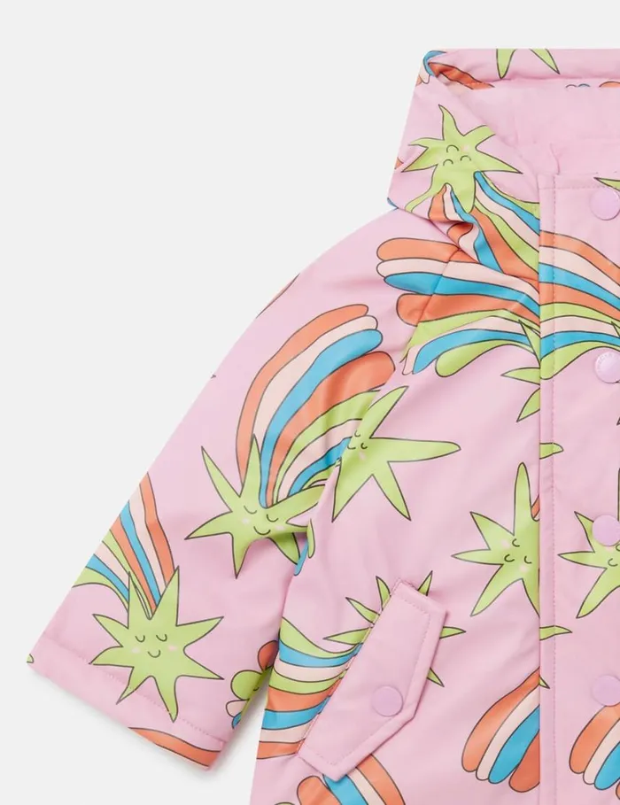 Kids Shooting Stars Raincoat Multicolor Pink Stella McCartney Baby Girls