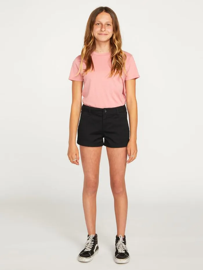 Kids Shorts Volcom Girls Frochickie Shorts 8211 Black