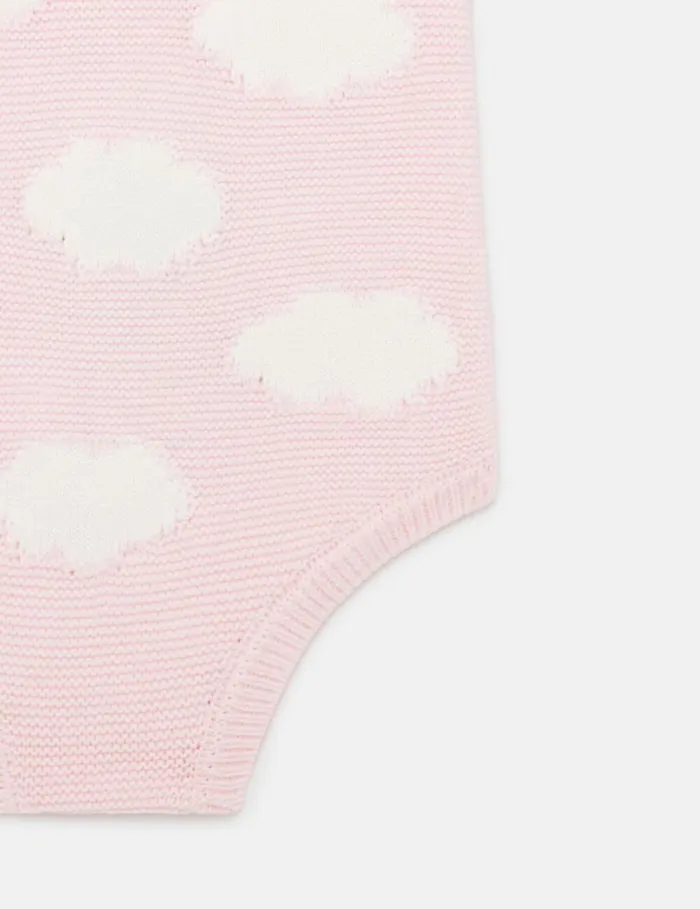 Kids Star Embroidered Romper Pink Stella McCartney Baby Girls