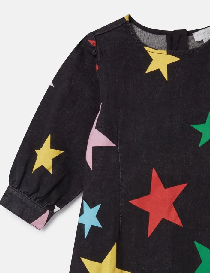 Kids Star Pattern Denim Dress Multicolour Stella McCartney Dresses and Jumpsuits Kids Star Pattern Denim Dress Multicolour Stella McCartney Dresses and Jumpsuits