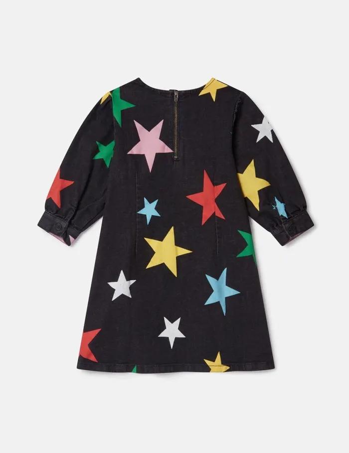 Kids Star Pattern Denim Dress Multicolour Stella McCartney Dresses and Jumpsuits Kids Star Pattern Denim Dress Multicolour Stella McCartney Dresses and Jumpsuits