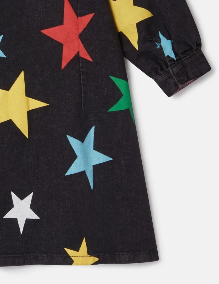Kids Star Pattern Denim Dress Multicolour Stella McCartney Dresses and Jumpsuits Kids Star Pattern Denim Dress Multicolour Stella McCartney Dresses and Jumpsuits