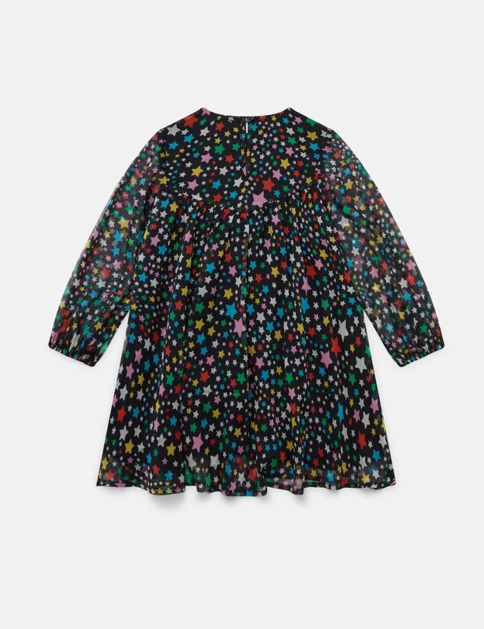 Kids Star Pattern Pleated Dress Multicolour Stella McCartney Dresses and Jumpsuits